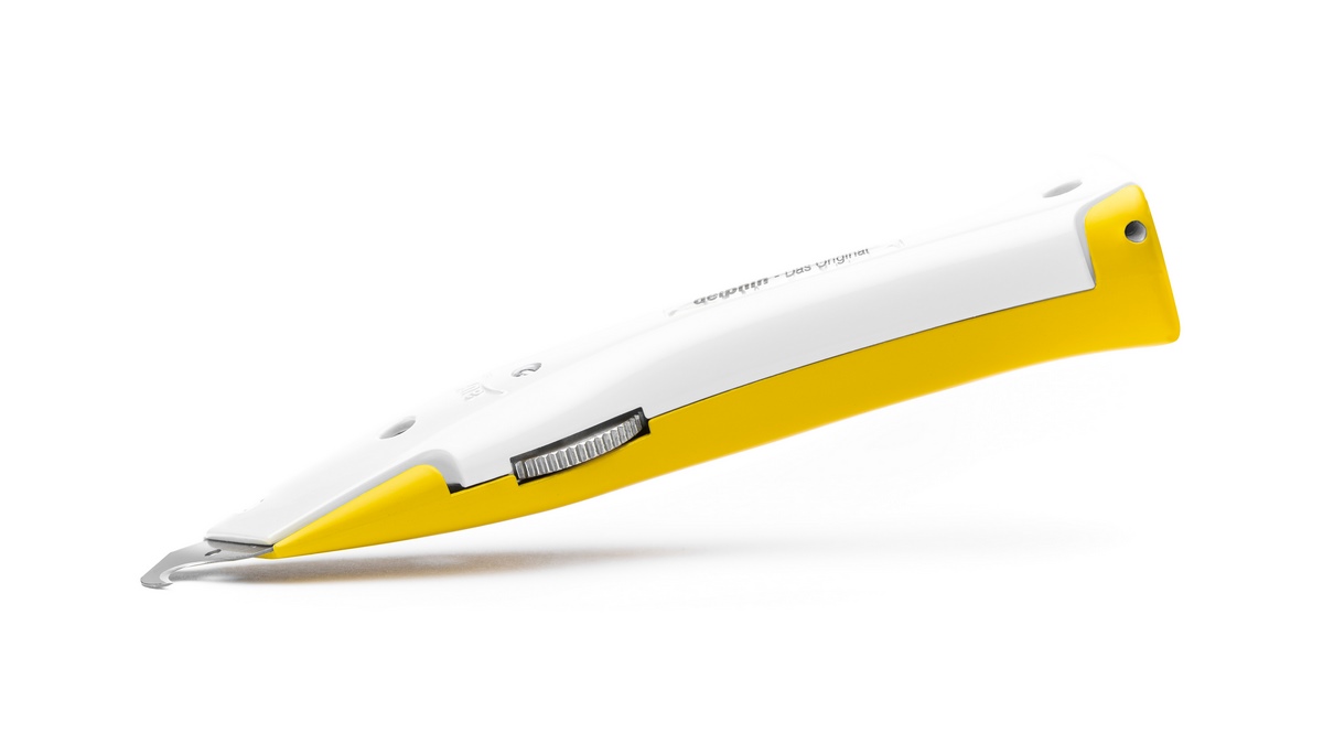 Delphin®-03 Club Edition Yellow-White Universal Knife incl. plastic quiver