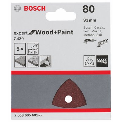 Bosch sanding sheet F460 BfWP G80 93mm 5-pack