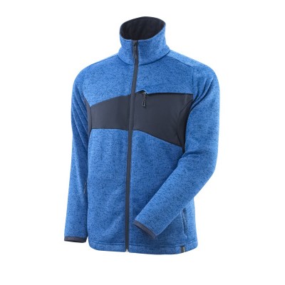 MASCOT® Strickpullover m. Reißver. azurblau/schwarzblau Gr. M