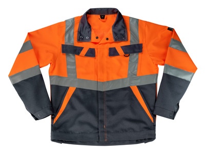 MASCOT® Forster Arbeitsjacke hi-vis orange/schwarzblau Gr.M