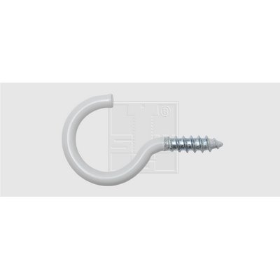 SWG Clothesline hooks white Besch.  4.2x48mm - 6 pieces