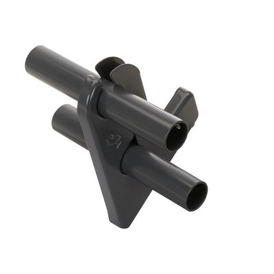 LEH PB Rohrhalter "Click17" für 2 Rohre 1" anthrazit