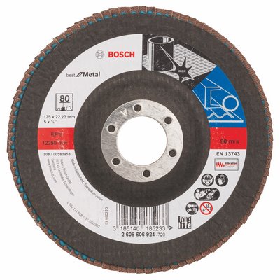 Bosch flap disc Best Metal 125x22.23mm K80