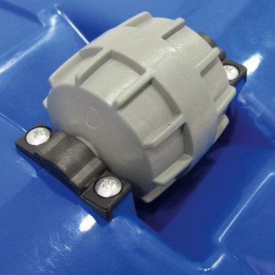 Triuso snow mincer 80cm plastic with brackets, castors and sliding edge