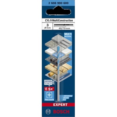 Bosch EXPERT CYL-9 MultiConstruction drill bit 6x60x100mm