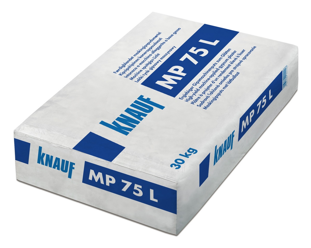 Knauf MP 75 L 30kg Lightweight machine plaster for smoothing