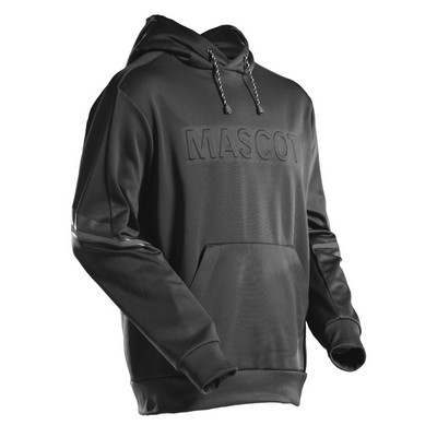 MASCOT® Fleece Kapuzensweatshirt mit Logo schwarz Gr. 2XL