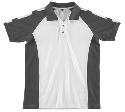 MASCOT® Bottrop Polo-Shirt weiß/dunkelanthrazit Gr.M