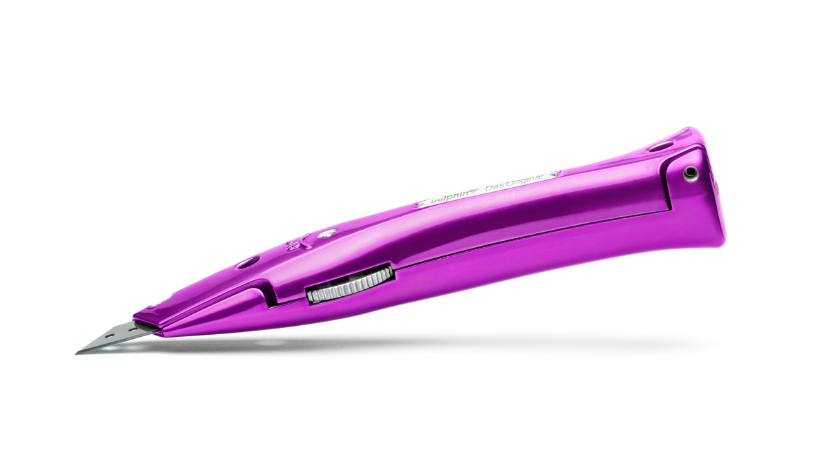 Nóż uniwersalny Delphin®-03 Style Edition Candy Violet z plastikową pochwą