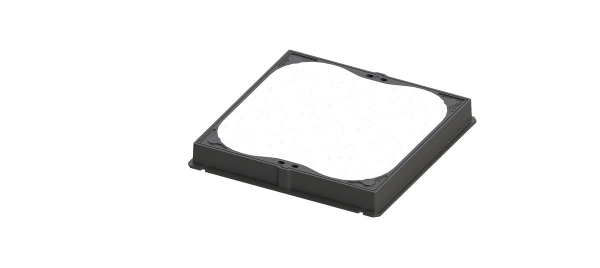 Cable duct cover cl. D 400 LF 700x700, watertight, screw-fastened