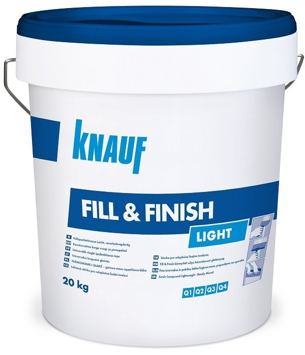 Knauf Fill & Finish Light 20kg masa szpachlowa i wykończeniowa niebieska pokrywa