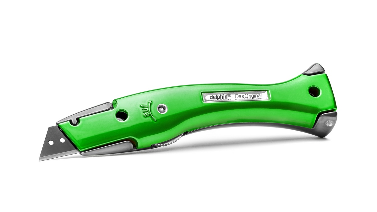 Delphin®-03 Style Edition Candy Schw-Grü Utility knife incl. plastic quiver