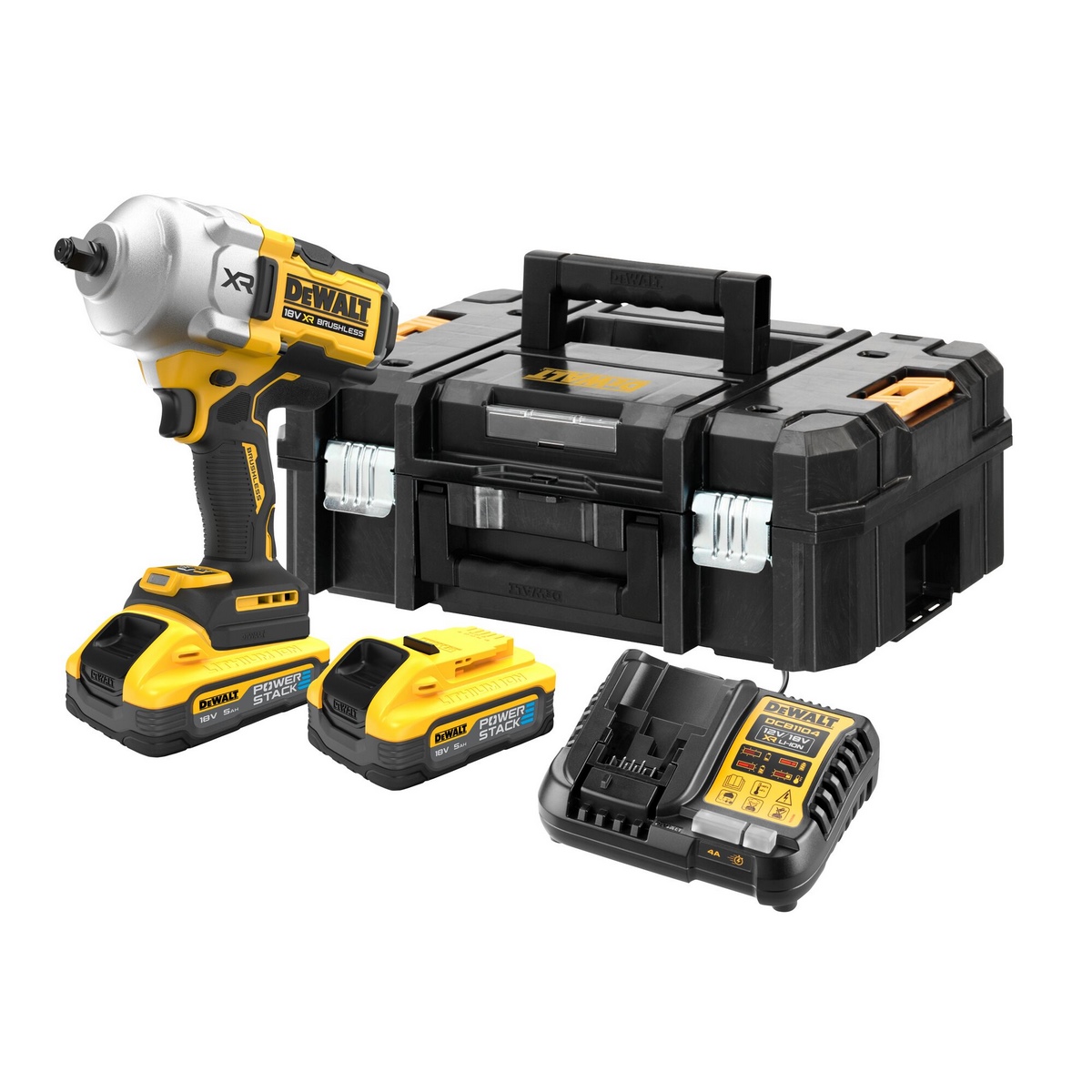 SBD DeWalt akumulatorowy klucz udarowy 18V 5Ah 1/2" z napędem kwadratowym DCF961H2T-QW