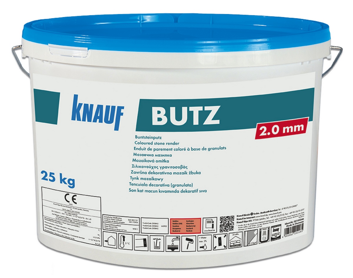 Knauf Butz 2mm anthracite 25kg coloured stone plaster