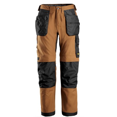 Snickers 6224 AllroundWork Canvas+ Stretch Arbeitshose HT braun-schw. Gr.58