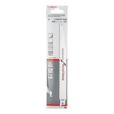 Bosch reciprocating saw blade for wood and metal S 3456 XF BIM 5-pack