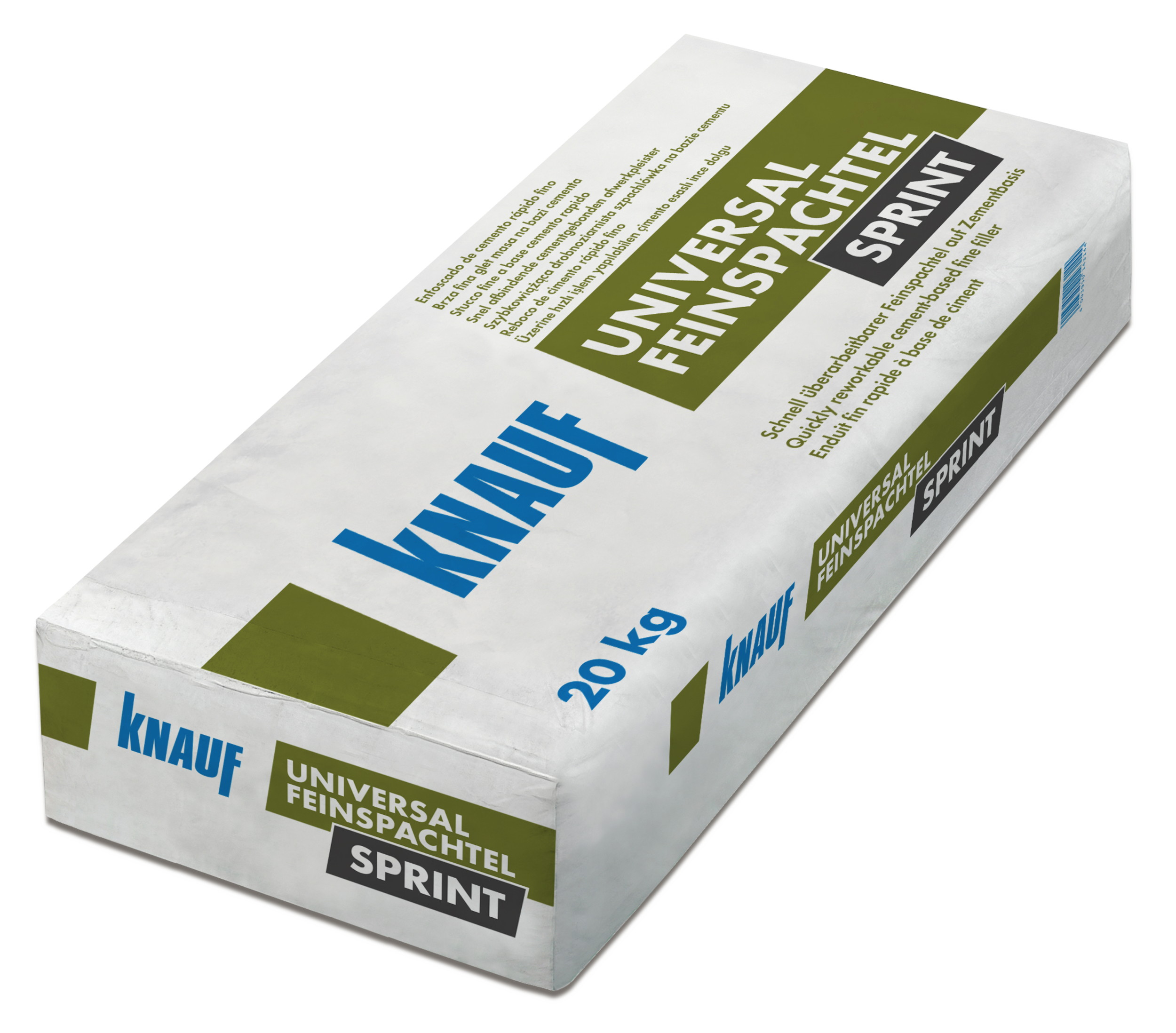 Knauf Universal-Feinspachtel Sprint 20kg on a cement base
