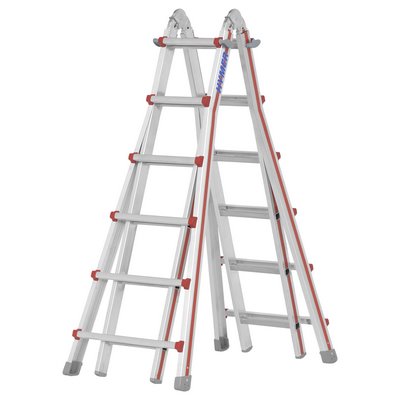 Hymer telescopic ladder SC40 4x6 rungs single ladder 3.40-6.28