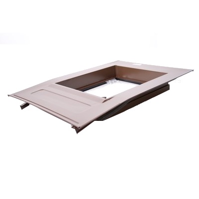 LEH PB metalowe okno dachowe dla bobra 420x520mm ciemnobrązowe ESG górne otwieranie