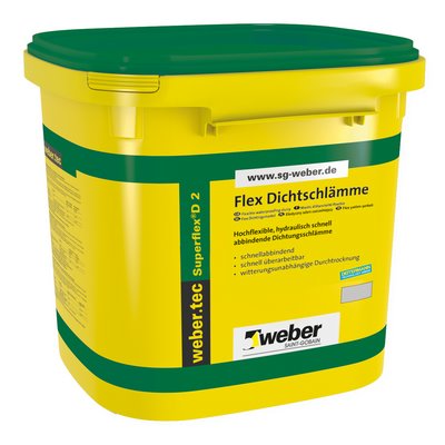 SGW weber.tec Superflex D 2 hydroizolacja szlamowa flex 24kg pojemnik kombi