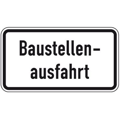 Traffic sign - Roadworks exit 330x600mm 2mm flat RA 1