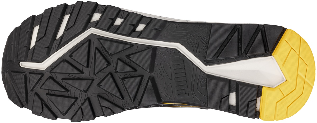 PUMA SAFETY XPLORE MID S3S ESD FO HRO SR Sicherheitsschuh anthrazit/gelb Gr. 46