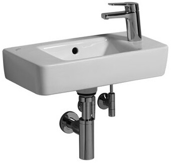 KG Umywalka ręczna Renova Nr. 1 prawa Comprimo 500x250mm otwór na baterię biały(alpin)