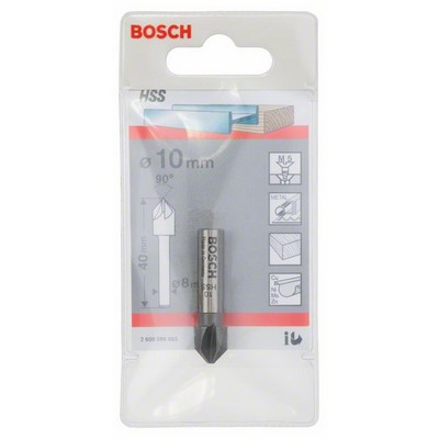 Bosch HSS countersink cylindrical 10x40mm M5 shank diameter 8mm