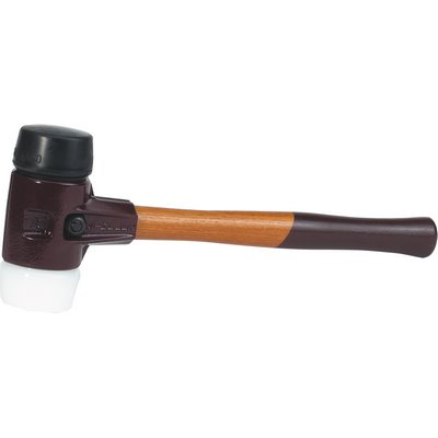 Simplex-Schonhammer Gummi schwarz Plastik weiß 50mm