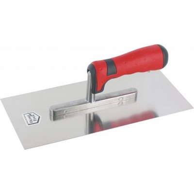 Triuso smoothing trowel 28x13cm red 2K handle stainless steel not serrated