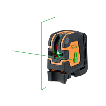 Geo-FENNEL Kreuzlinienlaser Geo1X-GREEN 4xAA Batterie Wand-/Stativhalterung
