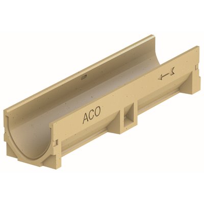 ACO Self® Euroline channel element without grate or spigot, trafficable 500x118x97mm