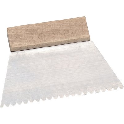 Triuso adhesive spatula serrated 180mm 2x3mm trapezoidal serration