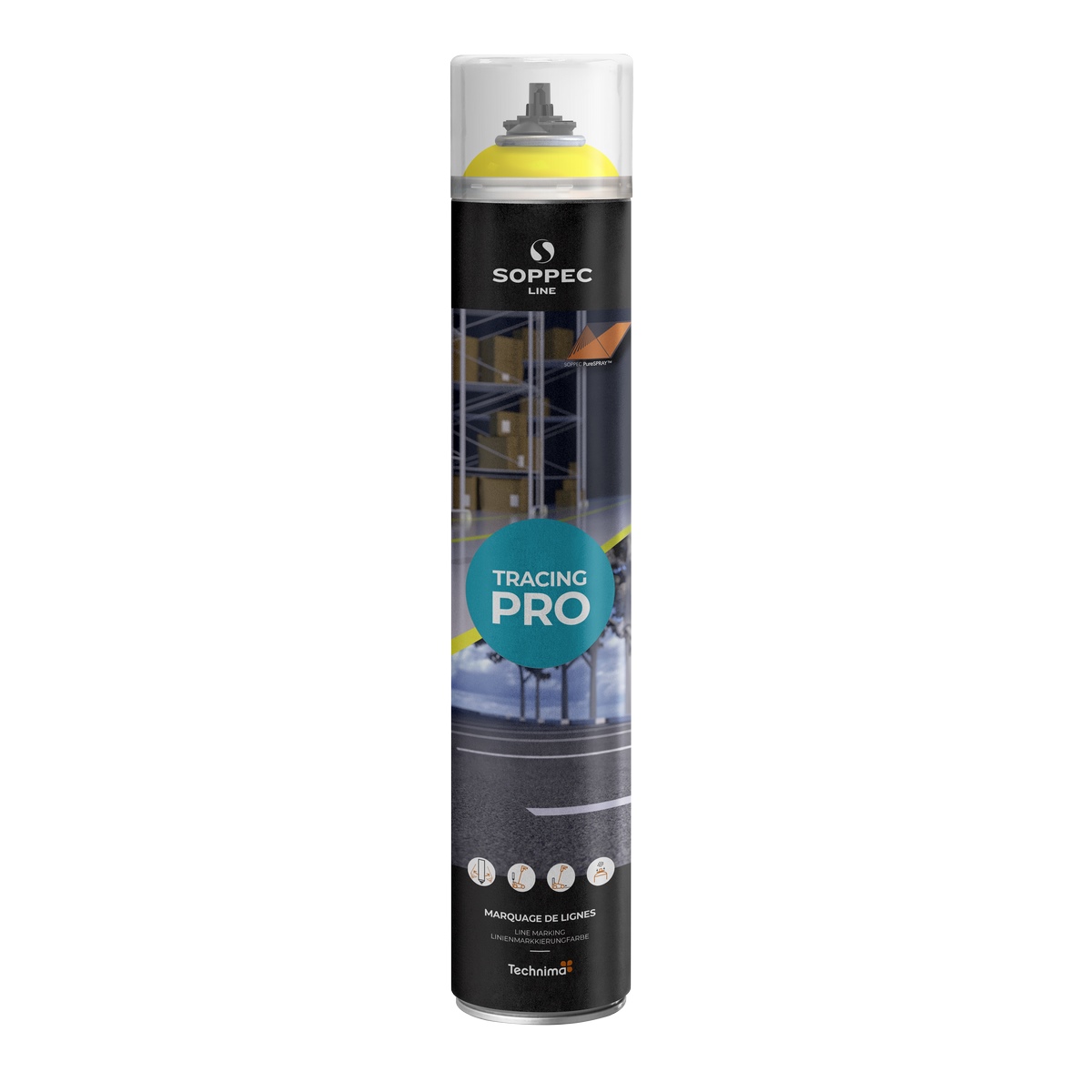 Technima Tracing PRO 750ml żółty spray do znakowania linii - 152002