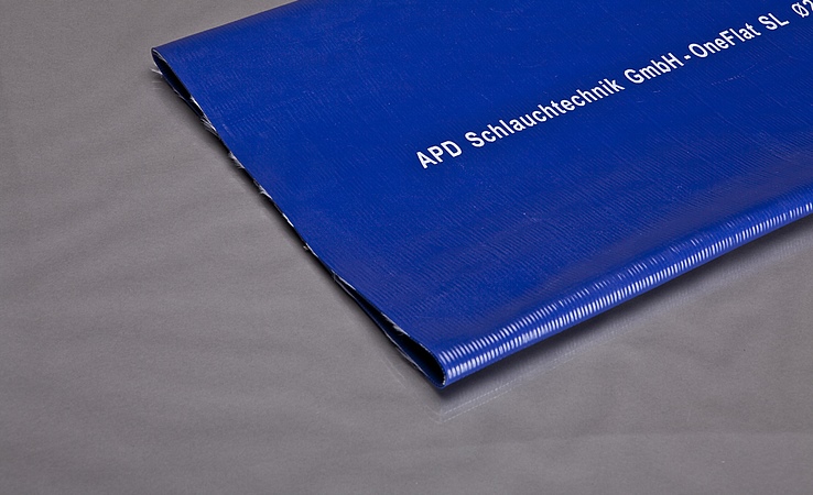 APD OneFlat SL concrete silo hose blue 203mm 50m/roll