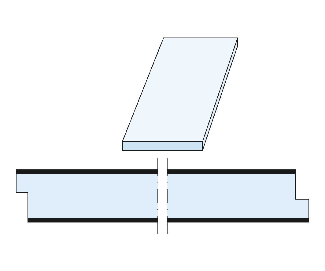Knauf edge frieze Cleaneo linear unperforated 1200x2000mm