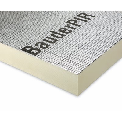 BauderPIR FA-TE 1200x600x60mm WLS 023 aluminium laminated on both sides o.SF B2