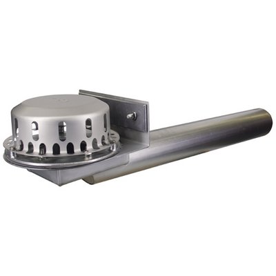 LORO Rainstar parapet drain RA 01372.100X w. Clamping flange for plastic DN100