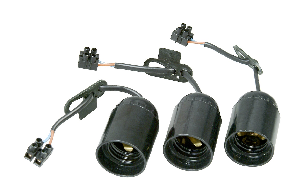 Kopp renovation socket E27 cable 15cm set of 3