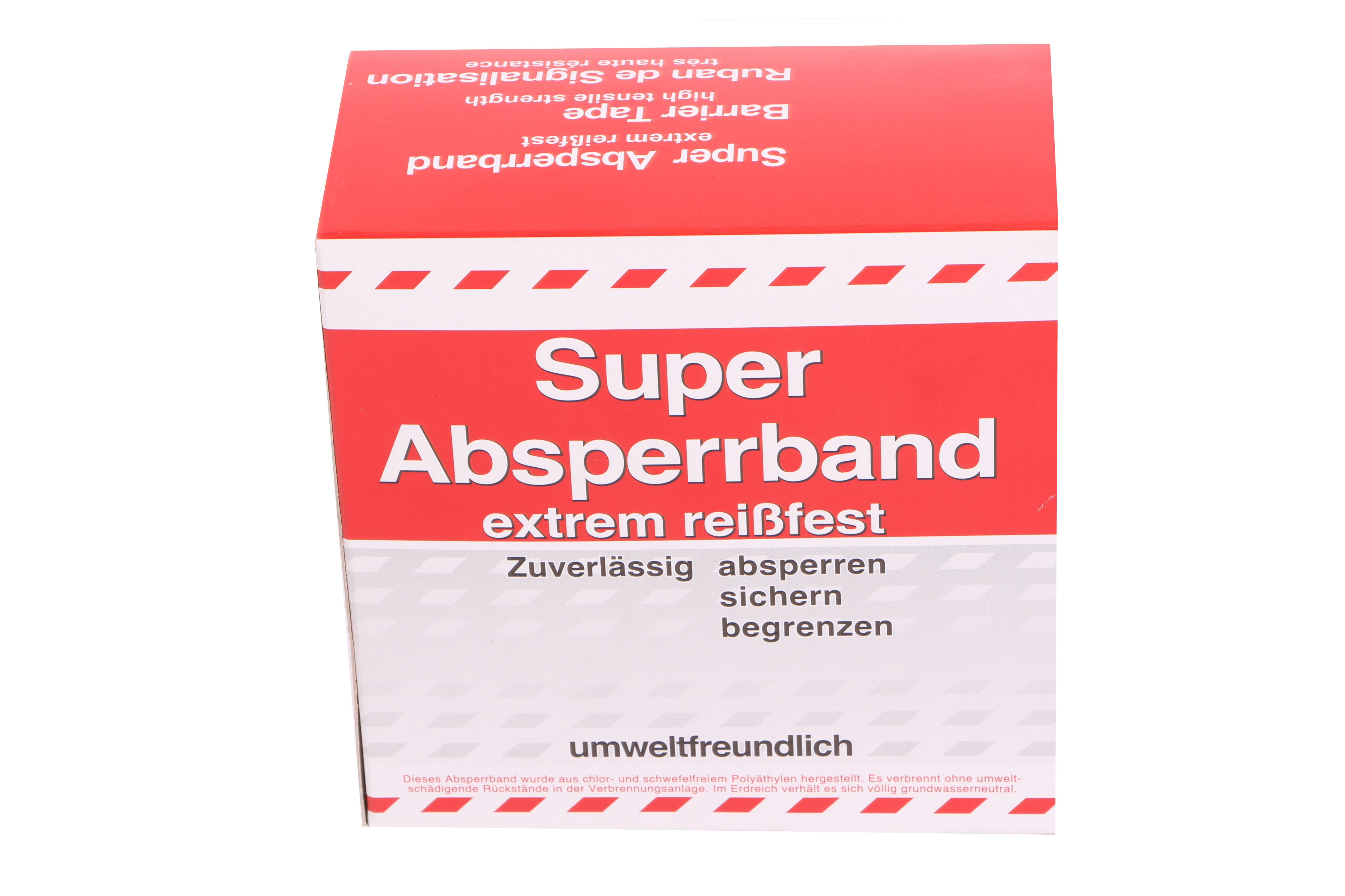 Kelmaplast Super-Absperrband rot-weiss Breite 80mm Länge 100m PVC-frei