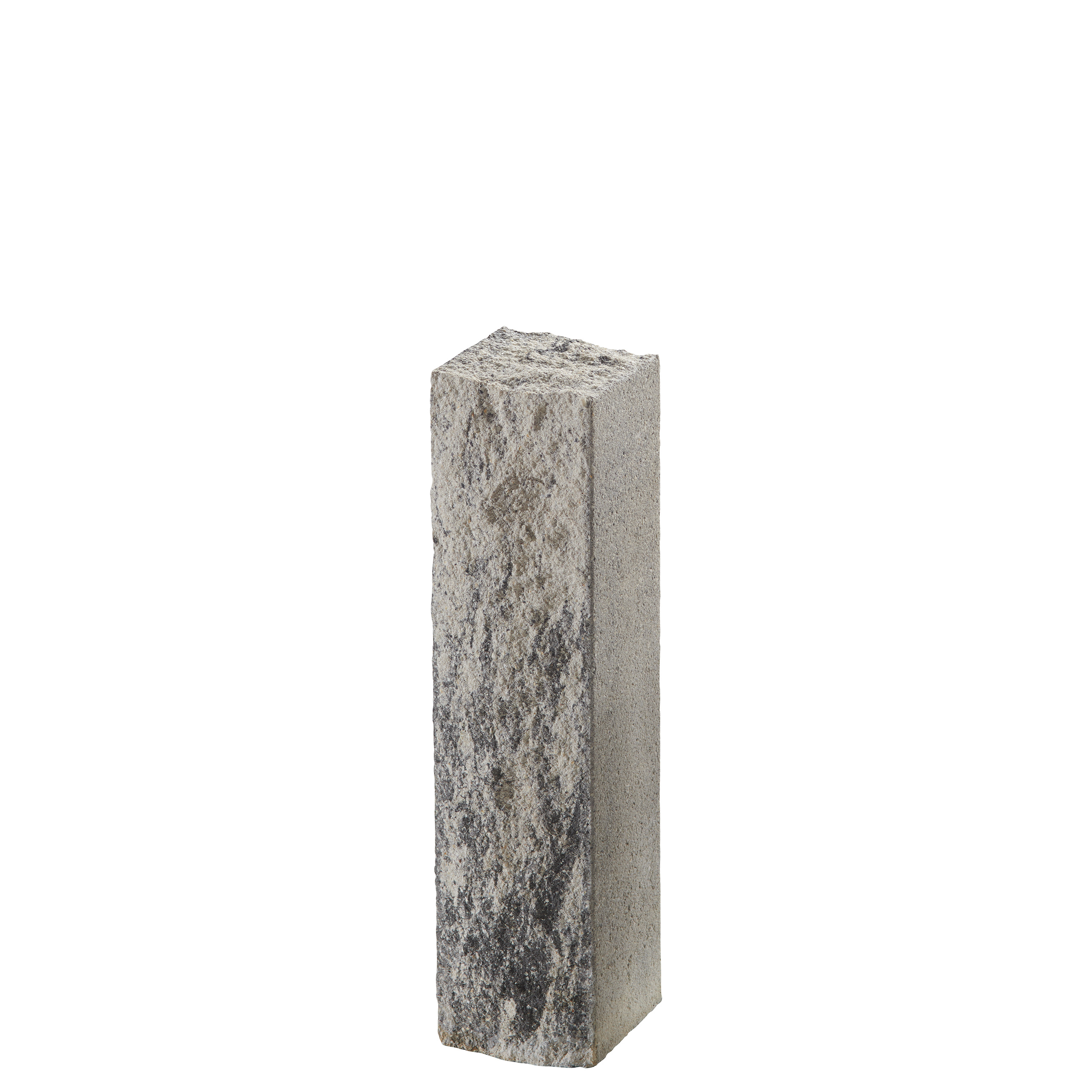 Palisada końcowa Via Leano 15x14x60cm nero bianco palona śrutowana