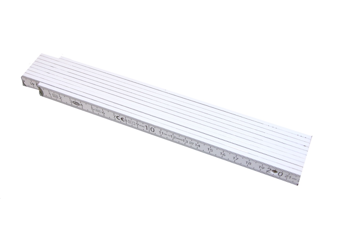 Wooden measuring stick 2m - 10 links Colour: White