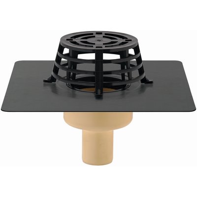 SitaCompact balcony drain DN 70 PUR vertical w. gravel trap Gravel trap Bitumen collar - 190200