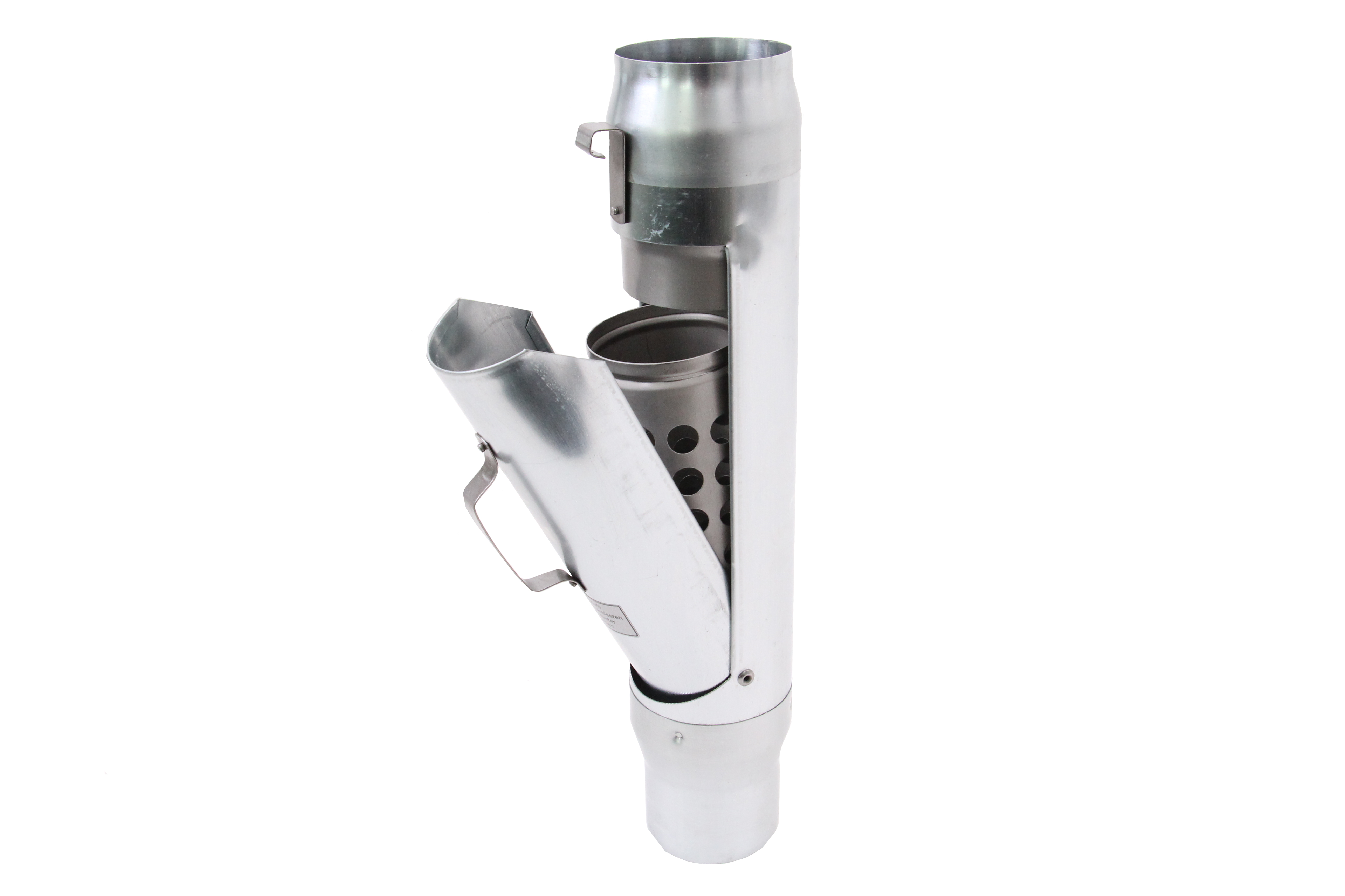 Zinc Madema pipe leaf trap Ø 80mm with stainless steel basket