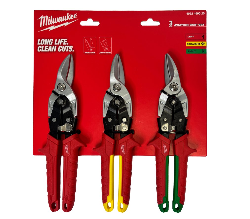 Milwaukee 3-piece tin snips set