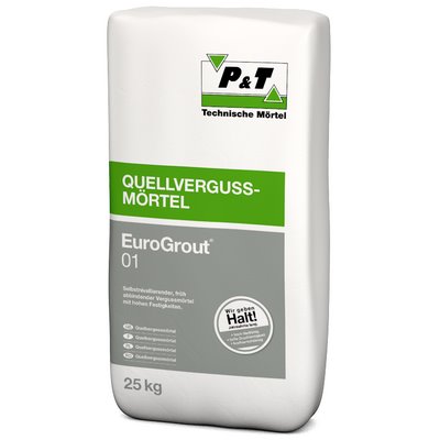 P&T EuroGrout 01 25kg Quellvergußmörtel 0-1mm flüssig - 2000