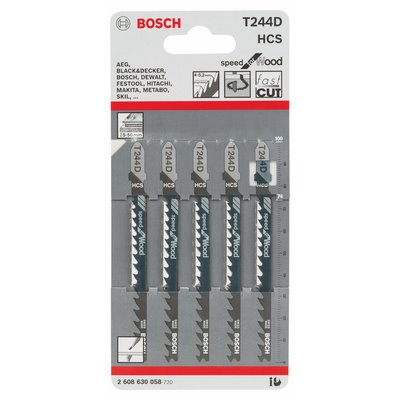 Bosch jigsaw blade for wood T 244 D HCS 5-pack
