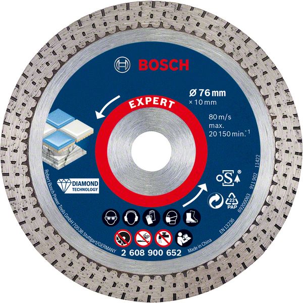 Bosch EXPERT Hard Ceramic diamond cutting disc 76x1.5x10mm