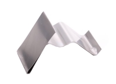 Stainless steel ice holder "ICE STOP" clip-on for 1" pipes 5cm wide w. retaining bracket