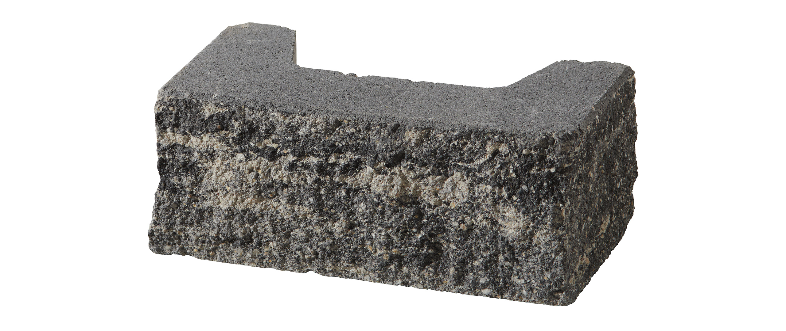 Pillar element Vermont 37.2x18.6x15cm nero bianco. burnt. aged
